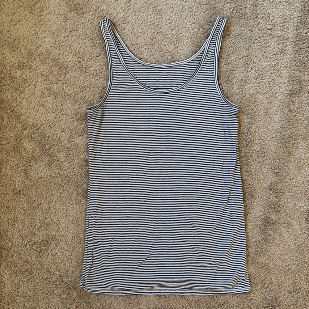 A New Day Fitted Striped Tank